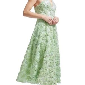 Dress The Population 'Briella' Midi Dress in Sage (NWT)